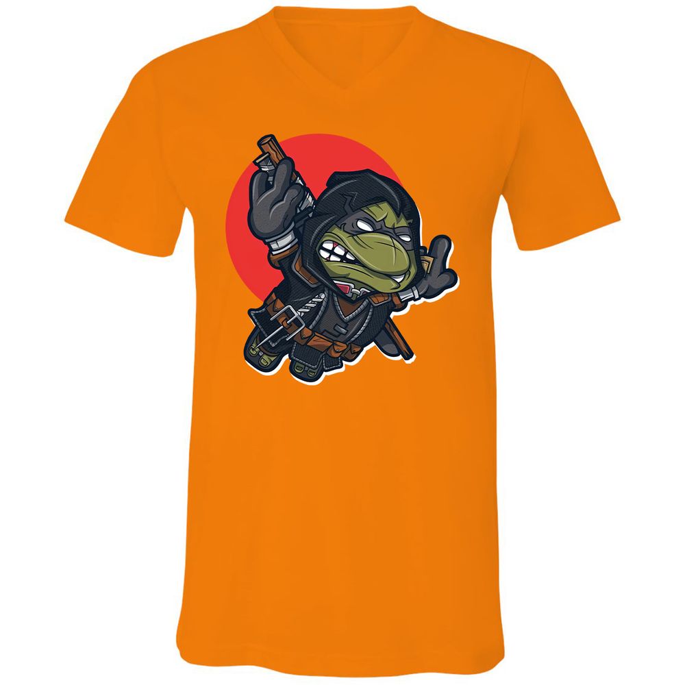 Unisex V-Neck T-Shirt - 4SNCLB1Z - Orange - 11