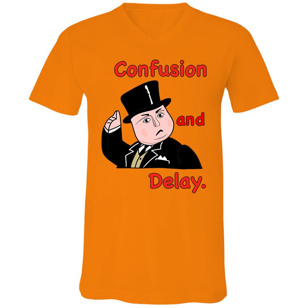 Unisex V-Neck T-Shirt - T8TULKK4 - Orange - 11