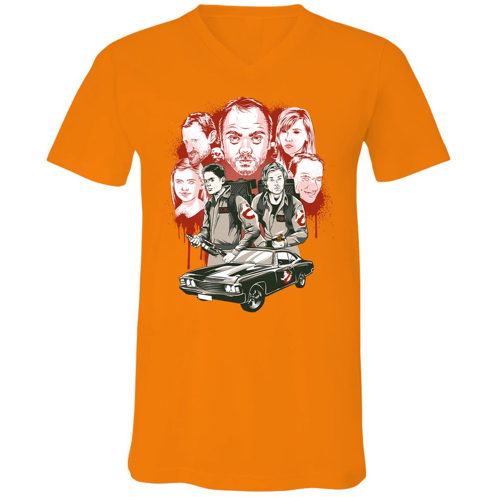 Unisex V-Neck T-Shirt - JN6VNUJB - Orange - 11
