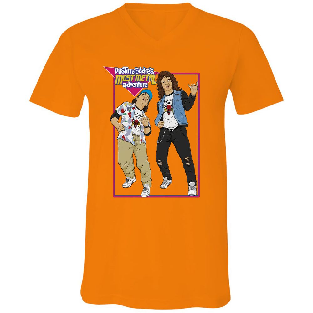 Unisex V-Neck T-Shirt - MZPU5BMX - Orange - 11