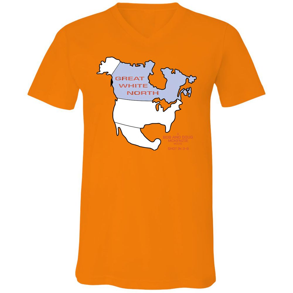 Unisex V-Neck T-Shirt - YKZCEXM5 - Orange - 11