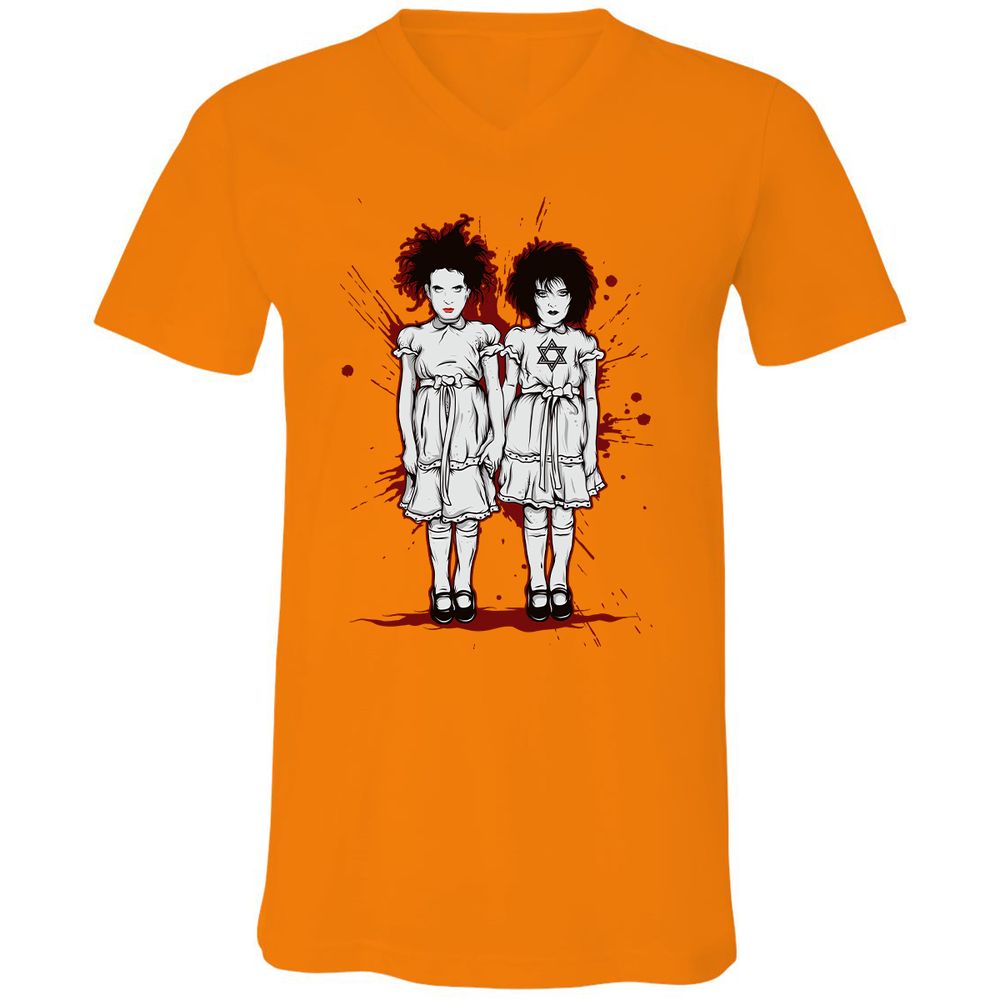Unisex V-Neck T-Shirt - S1FPTWRP - Orange - 11