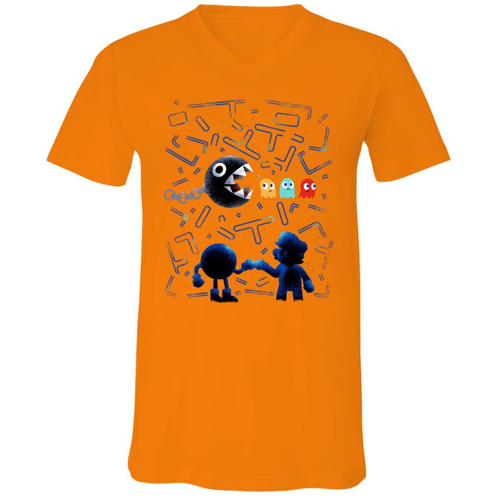 Unisex V-Neck T-Shirt - J5ULUUCA - Orange - 11