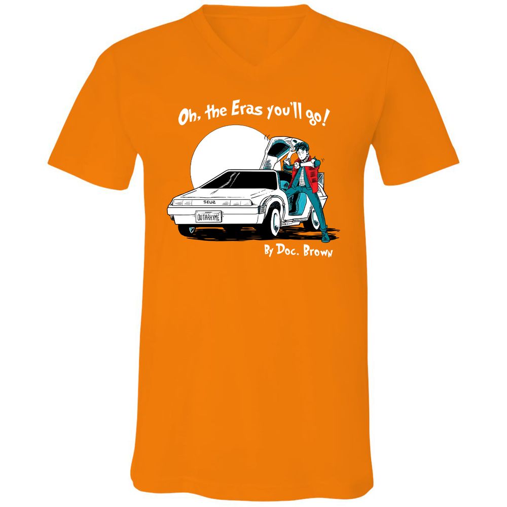 Unisex V-Neck T-Shirt - HL316JCV - Orange - 11