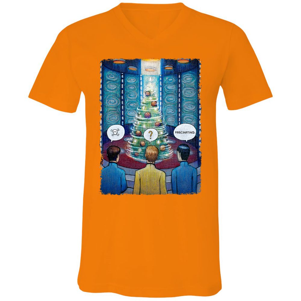 Unisex V-Neck T-Shirt - 6AUT7977 - Orange - 11