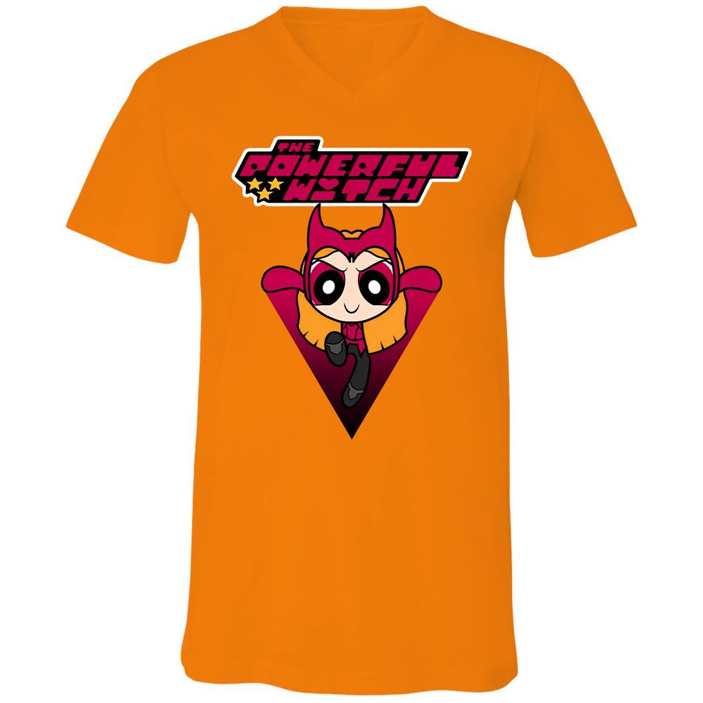 Unisex V-Neck T-Shirt - GK78BMCW - Orange - 11