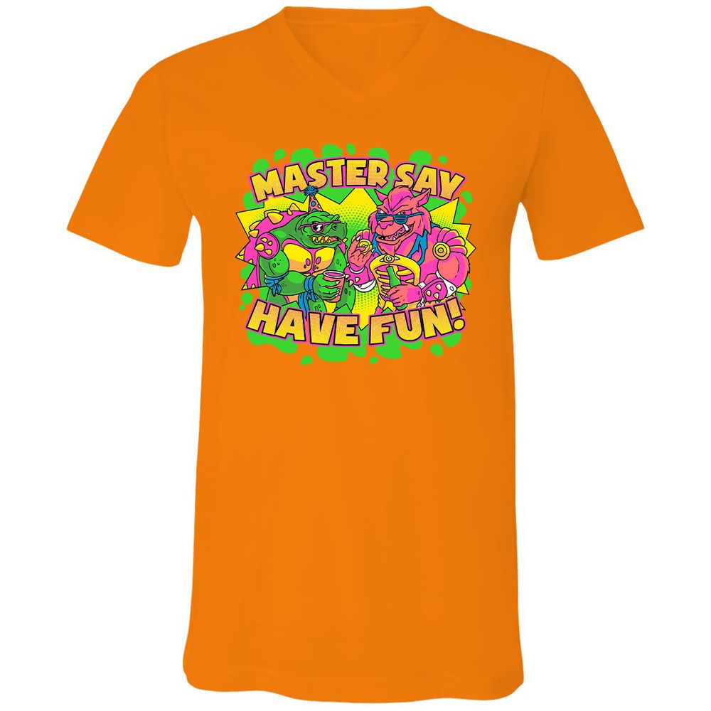 Unisex V-Neck T-Shirt - WFLQ25H5 - Orange - 11