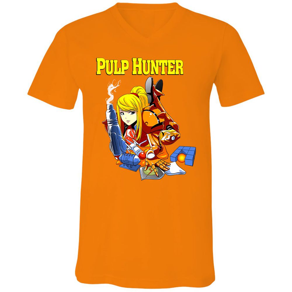 Unisex V-Neck T-Shirt - 8VS5FYD5 - Orange - 11
