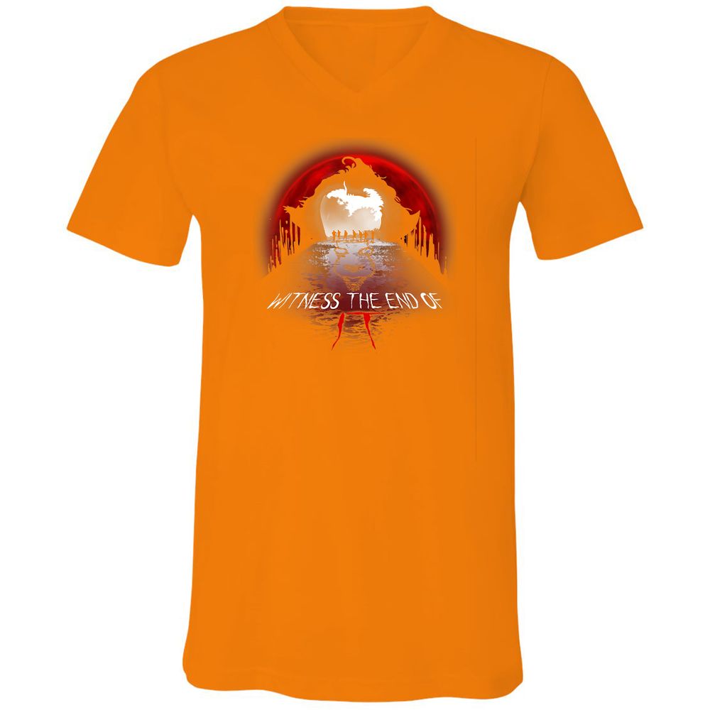 Unisex V-Neck T-Shirt - PSAMY1WP - Orange - 11
