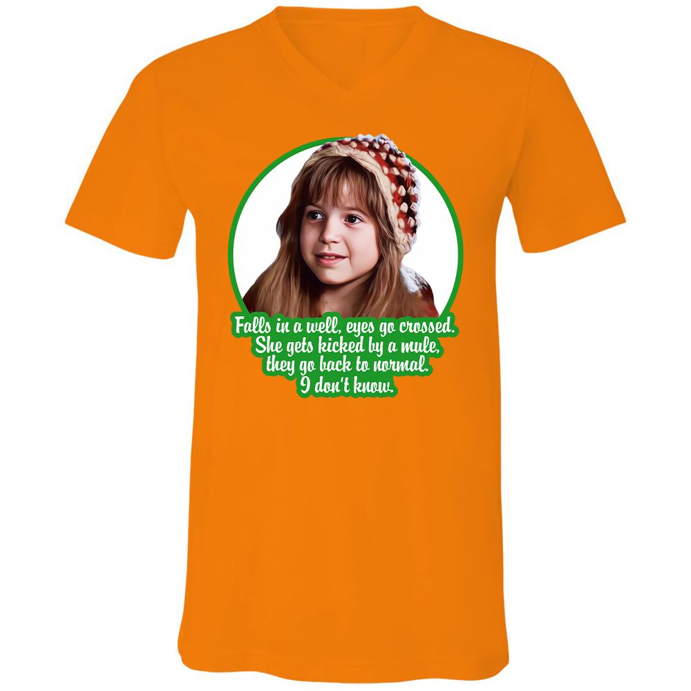 Unisex V-Neck T-Shirt - U6QWPP9X - Orange - 11