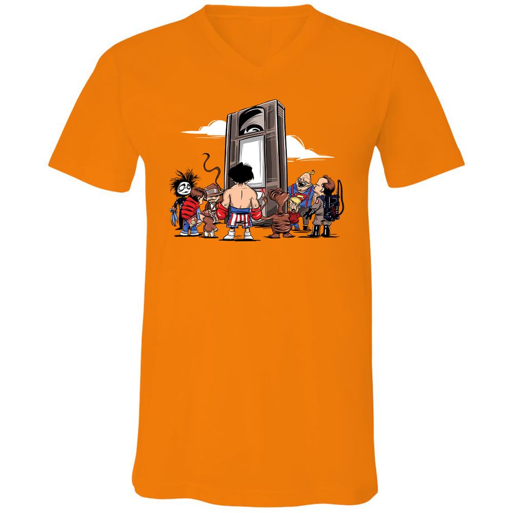 Unisex V-Neck T-Shirt - AN7LFMPE - Orange - 11