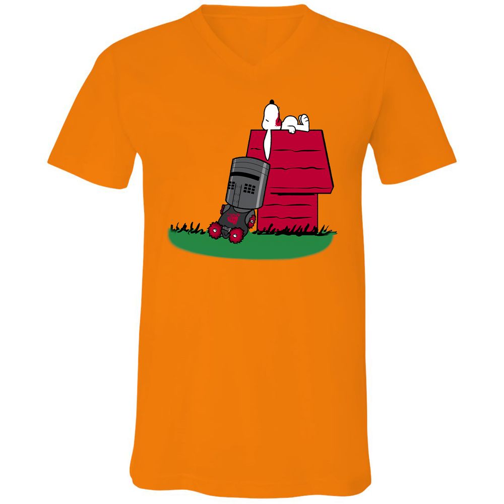 Unisex V-Neck T-Shirt - E97P5S6R - Orange - 11