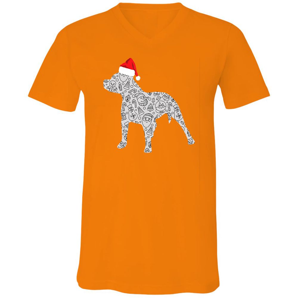Unisex V-Neck T-Shirt - GM6QHPL8 - Orange - 11