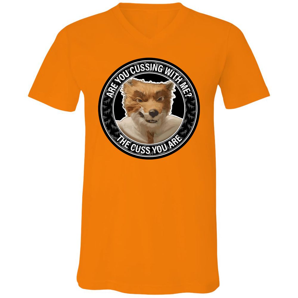 Unisex V-Neck T-Shirt - VPGRCLJQ - Orange - 11