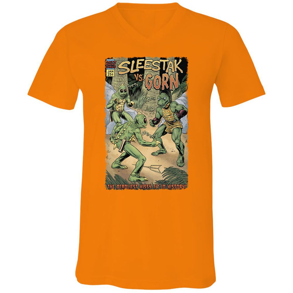 Unisex V-Neck T-Shirt - VZ78CVVW - Orange - 11