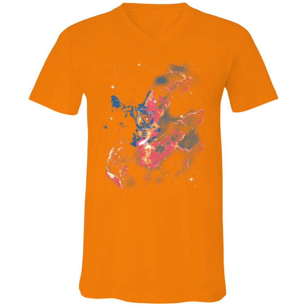 Unisex V-Neck T-Shirt - N1DZJFZX - Orange - 11