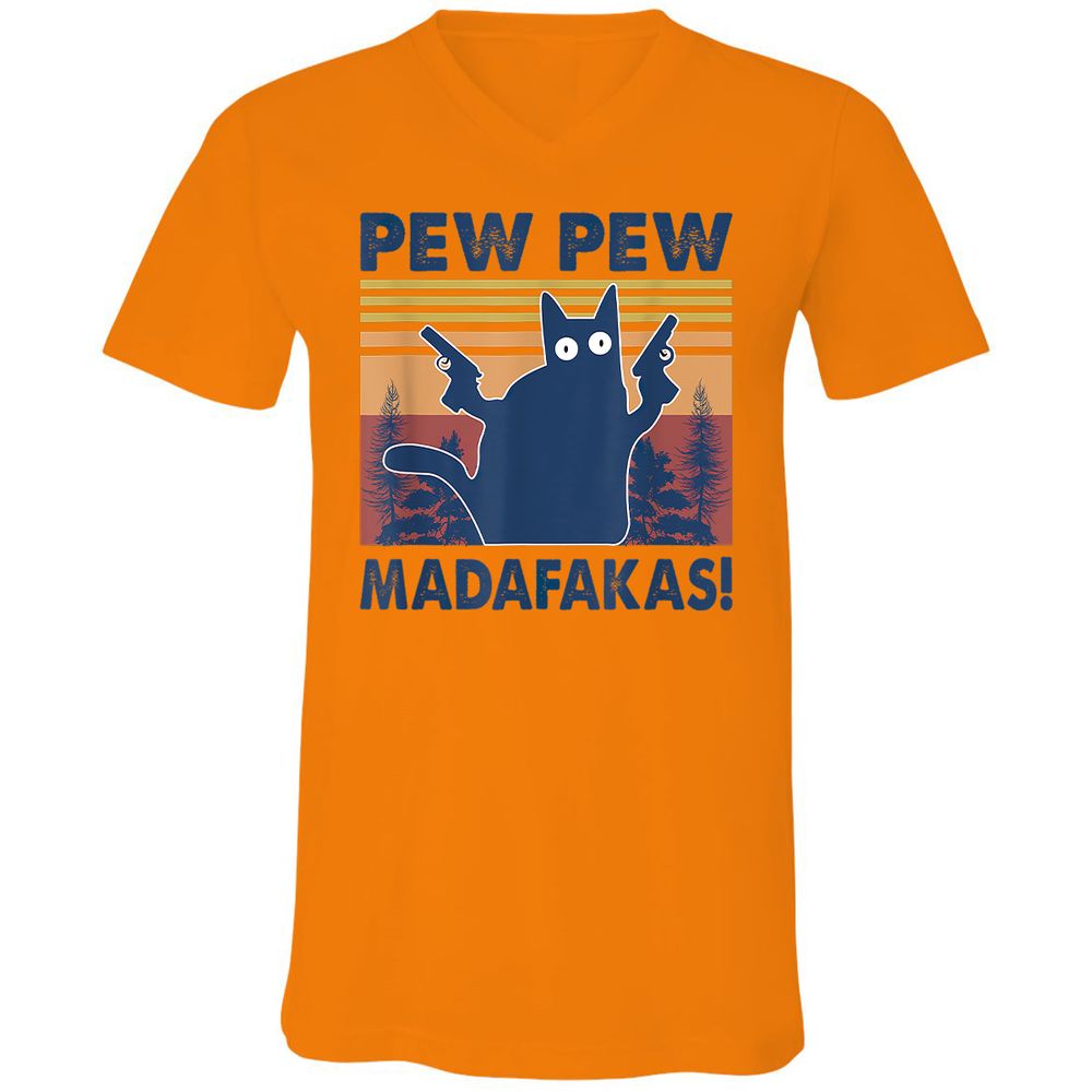 Unisex V-Neck T-Shirt - 2S9TH4G2 - Orange - 11