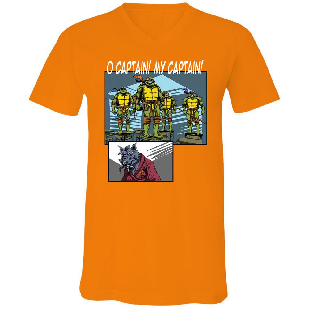 Unisex V-Neck T-Shirt - ENVLZECX - Orange - 11