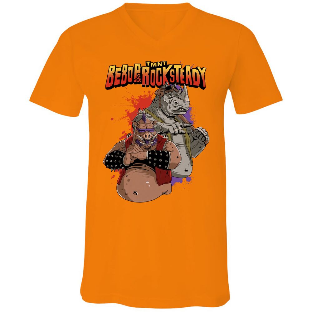 Unisex V-Neck T-Shirt - BVD34VAQ - Orange - 11