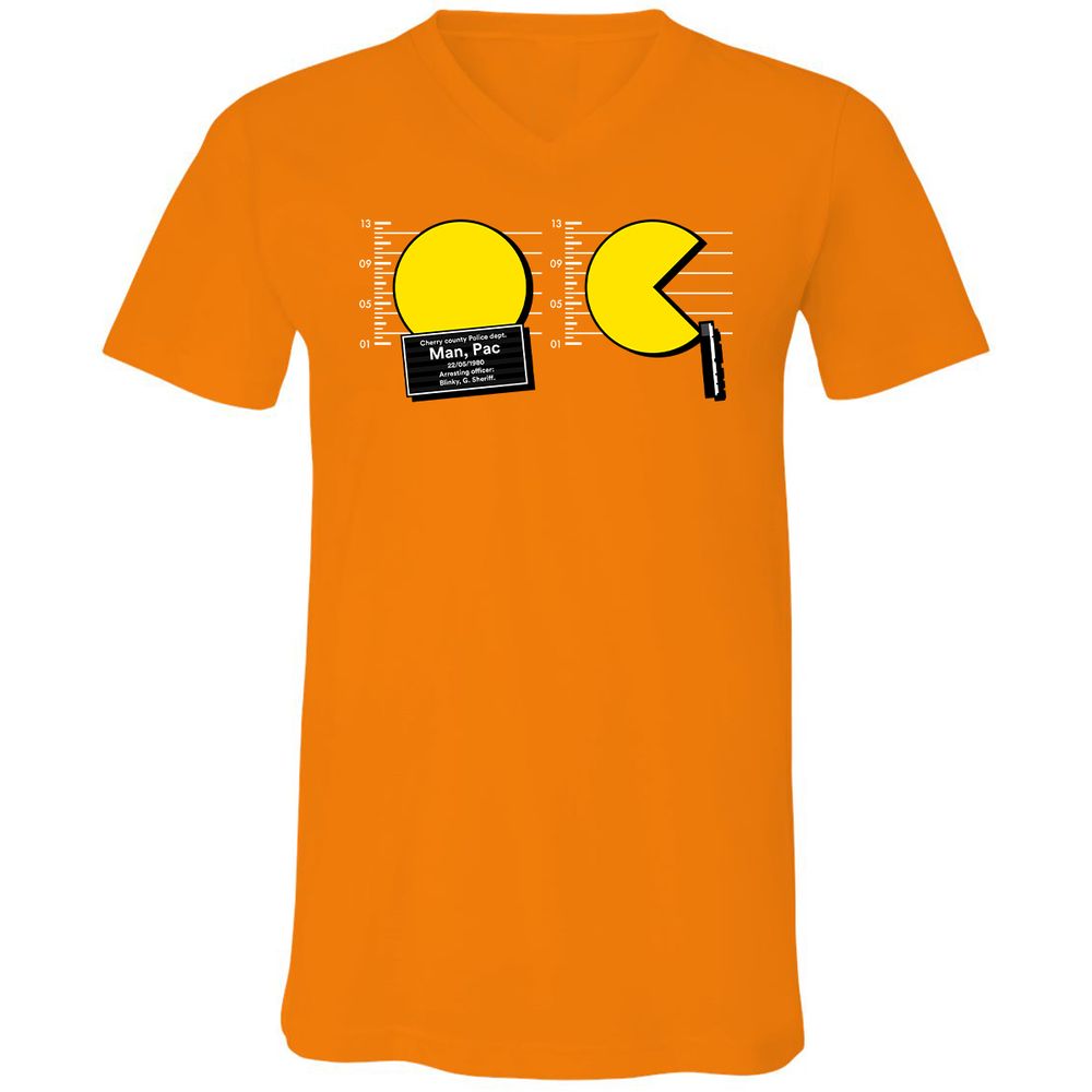 Unisex V-Neck T-Shirt - 8CE72UGG - Orange - 11