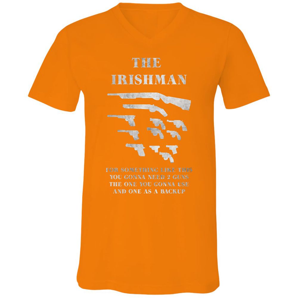 Unisex V-Neck T-Shirt - 3NSSRDYL - Orange - 11