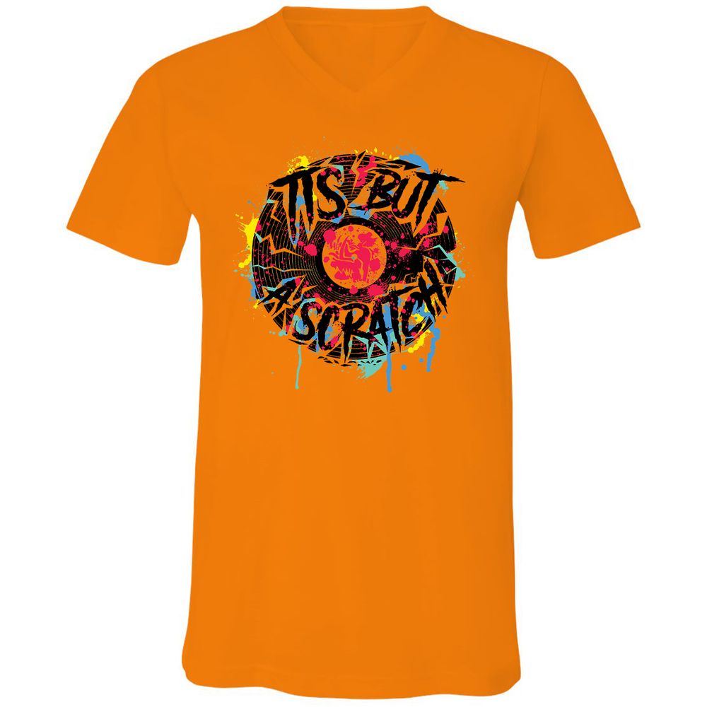 Unisex V-Neck T-Shirt - CKR651FE - Orange - 11
