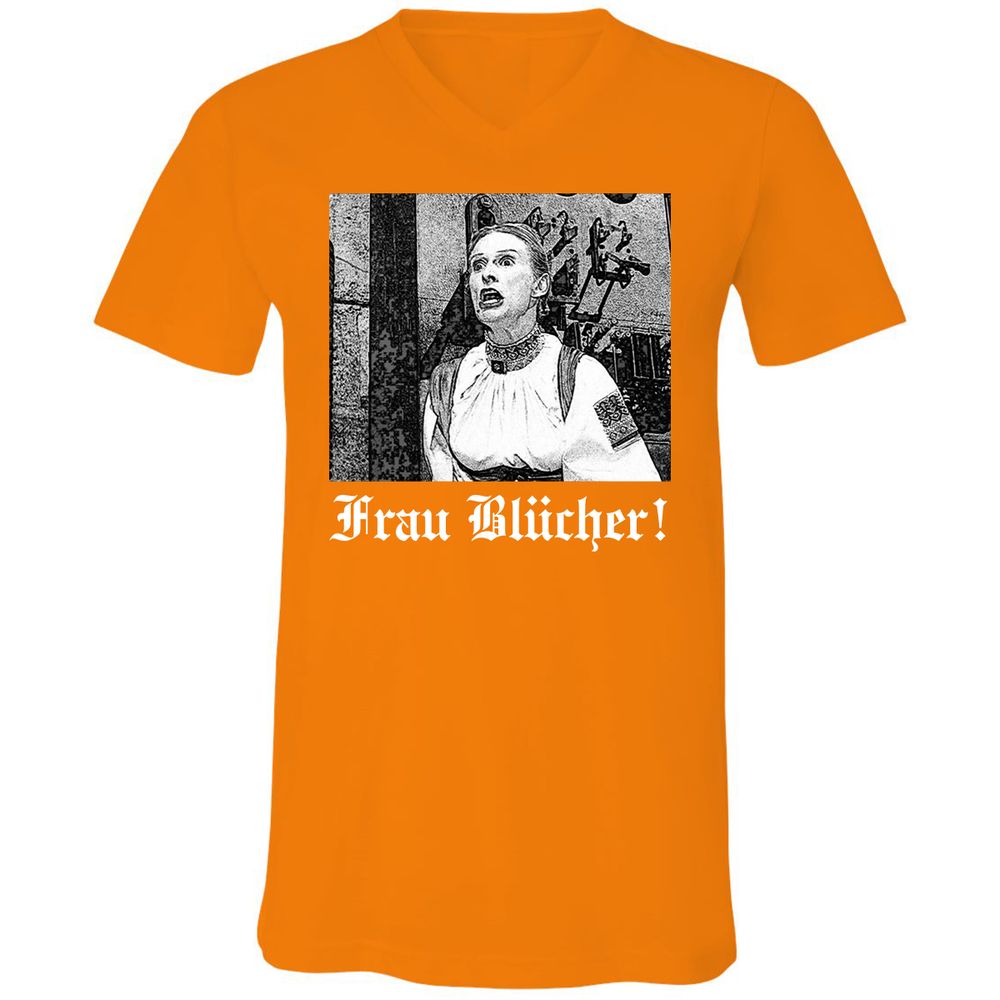 Unisex V-Neck T-Shirt - HQ9KY4Y8 - Orange - 11