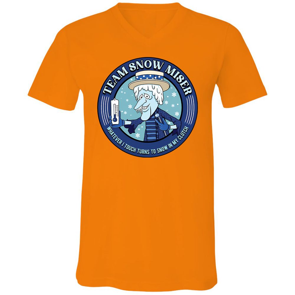 Unisex V-Neck T-Shirt - BW49SU5H - Orange - 11