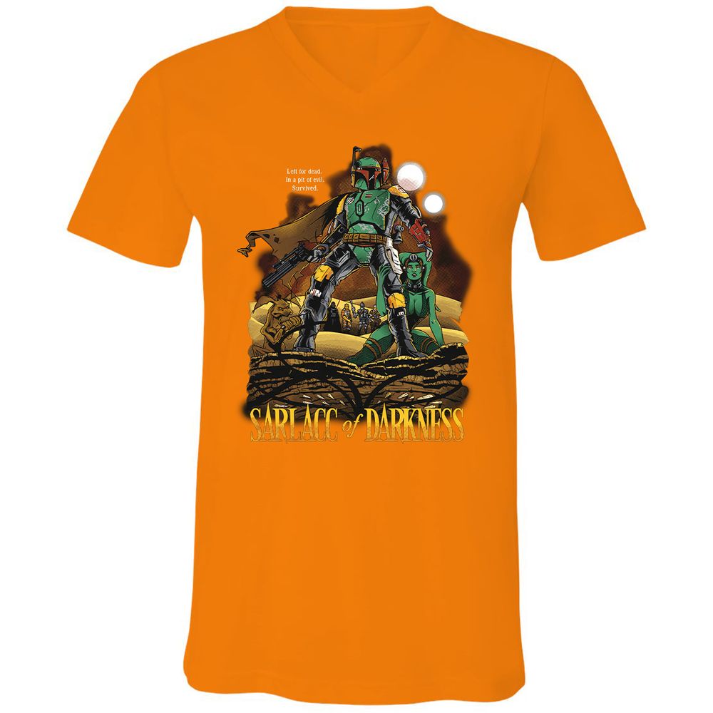 Unisex V-Neck T-Shirt - 91G6G2RL - Orange - 11