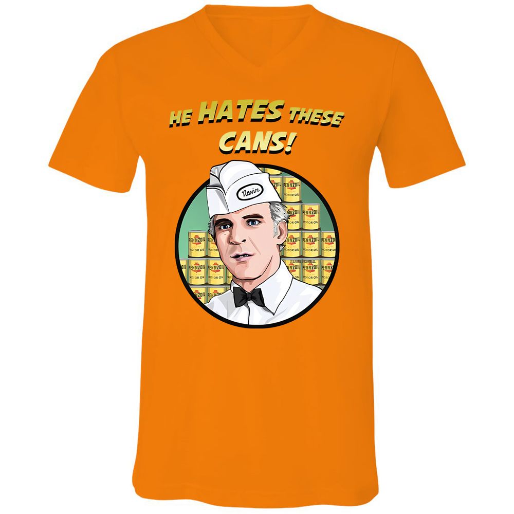 Unisex V-Neck T-Shirt - JFVSEY6M - Orange - 11