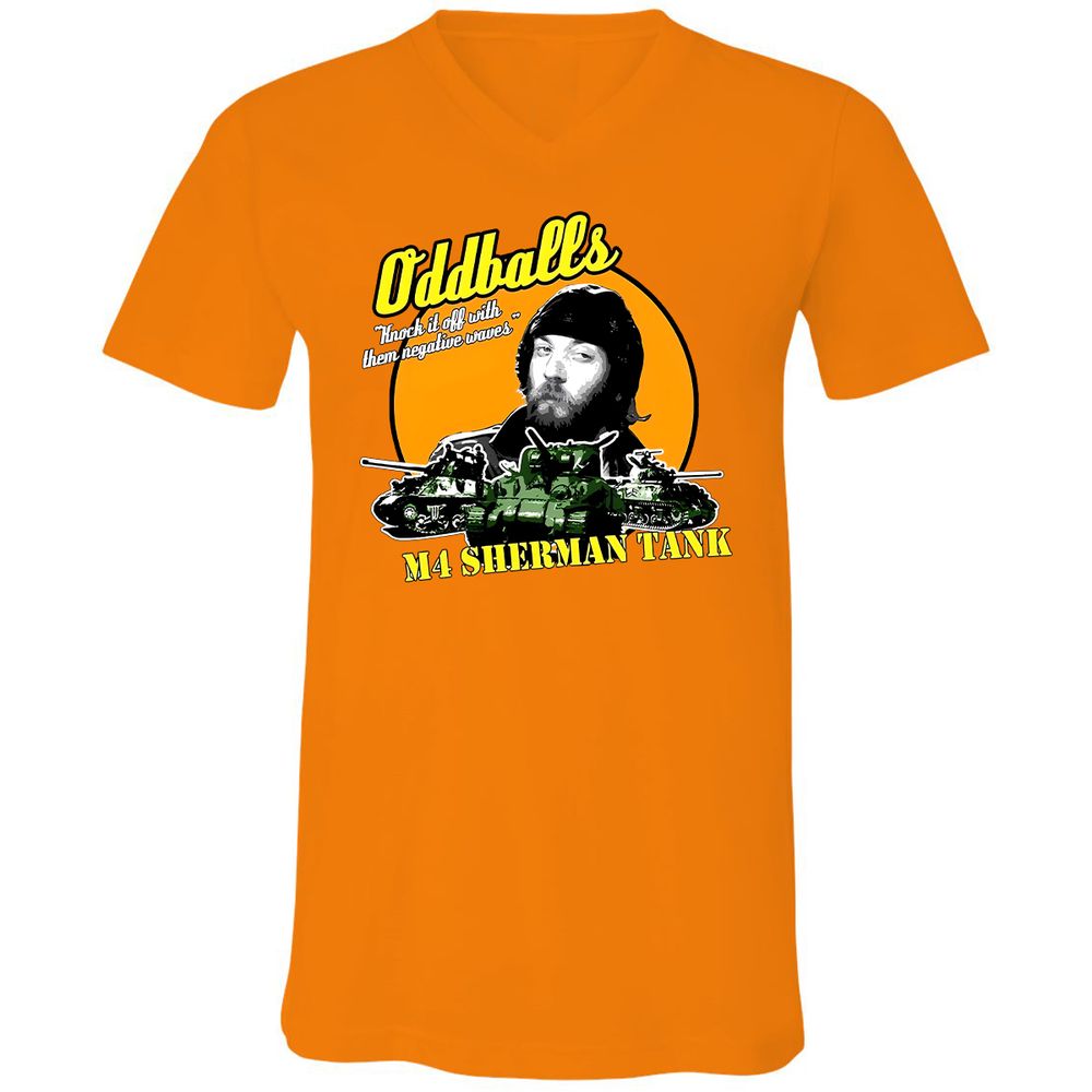 Unisex V-Neck T-Shirt - WXZ3WP88 - Orange - 11