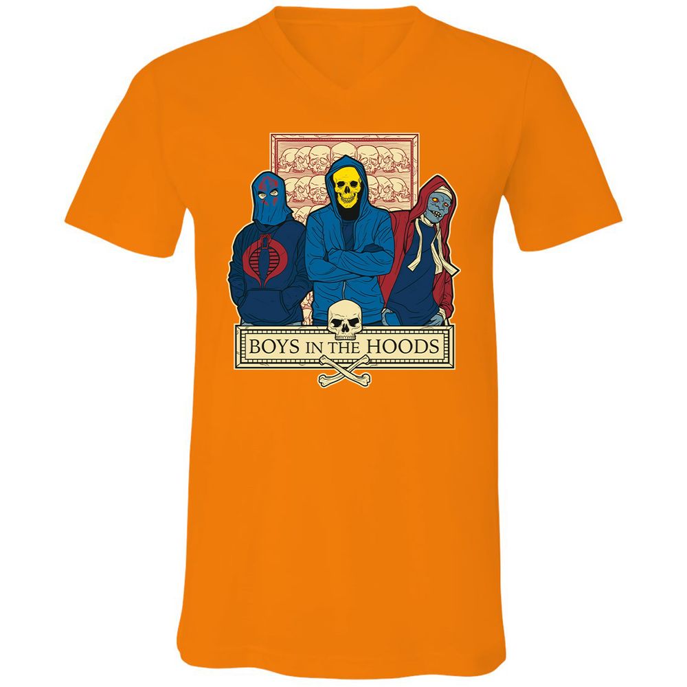 Unisex V-Neck T-Shirt - US8VPAP7 - Orange - 11