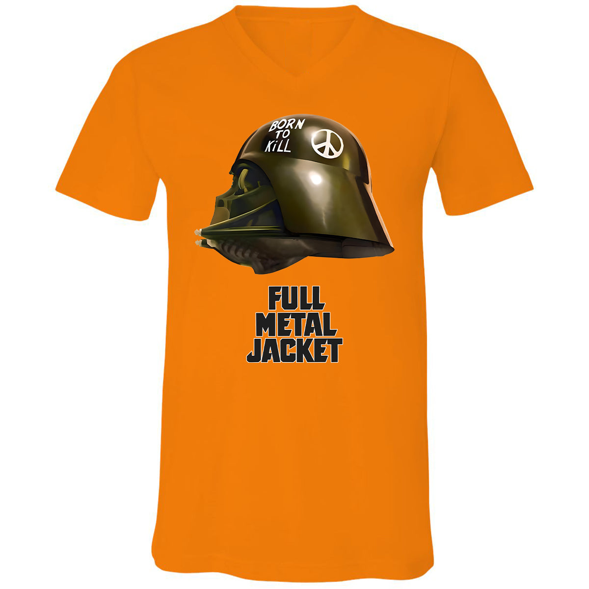 Unisex V-Neck T-Shirt - N4MSLJQB - Orange - 11