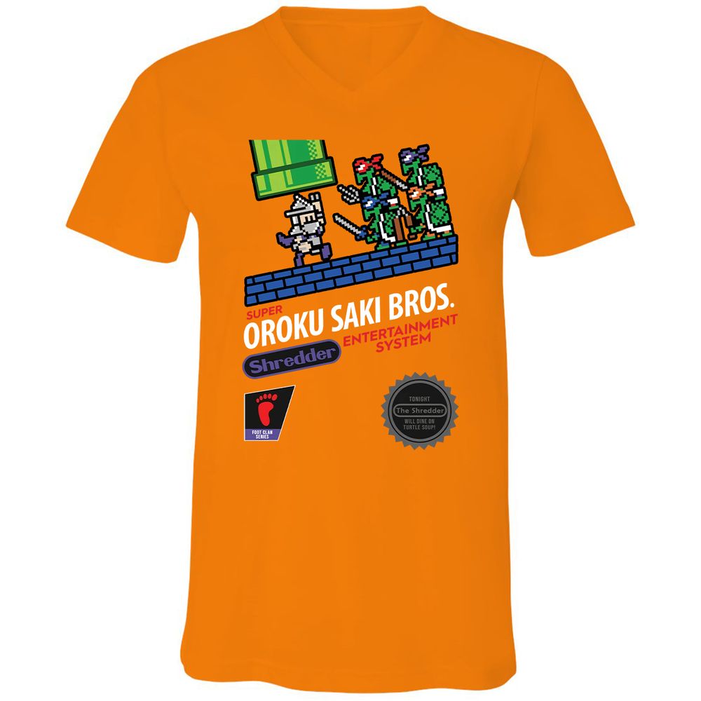 Unisex V-Neck T-Shirt - GQ11JWZG - Orange - 11