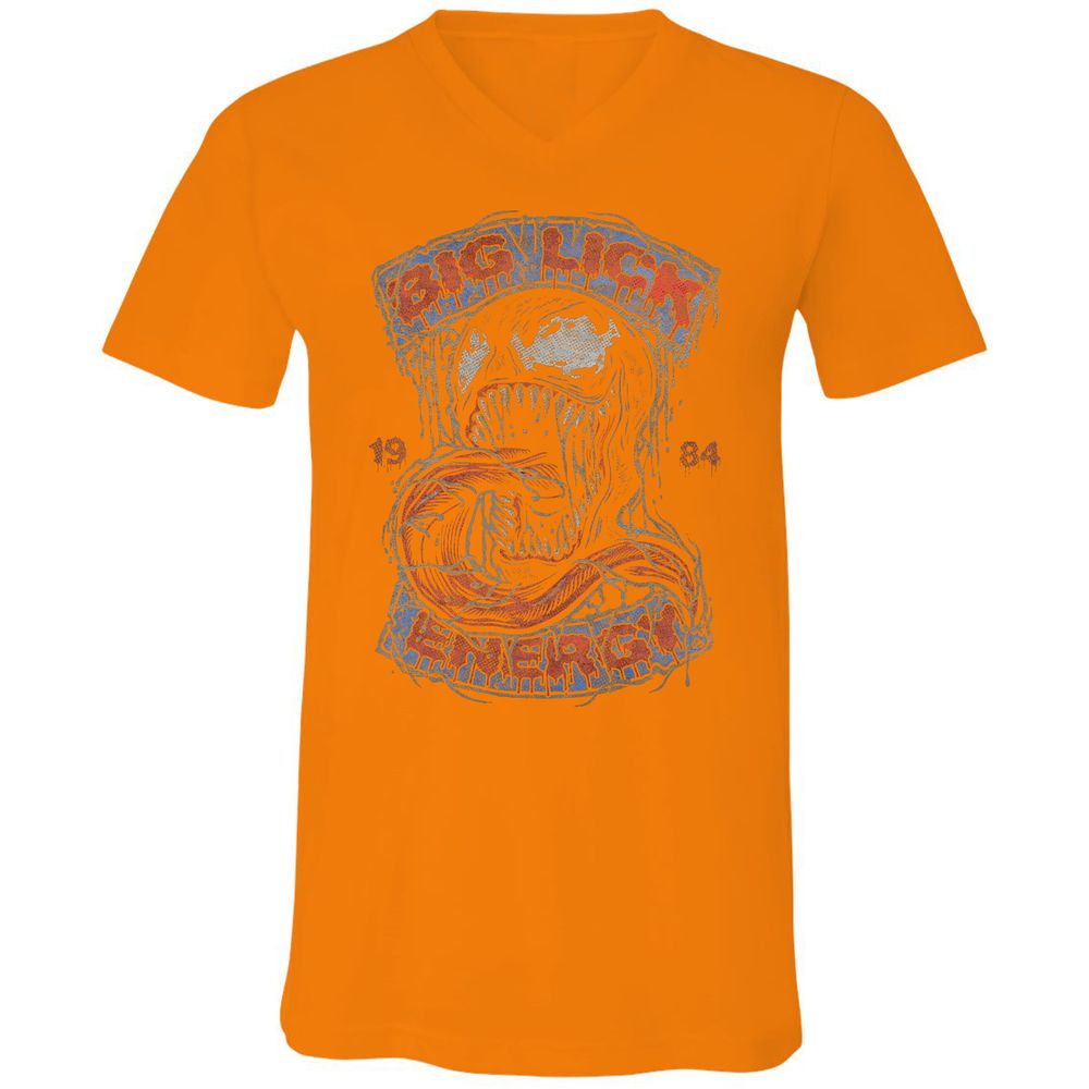 Unisex V-Neck T-Shirt - JACVDJXU - Orange - 11