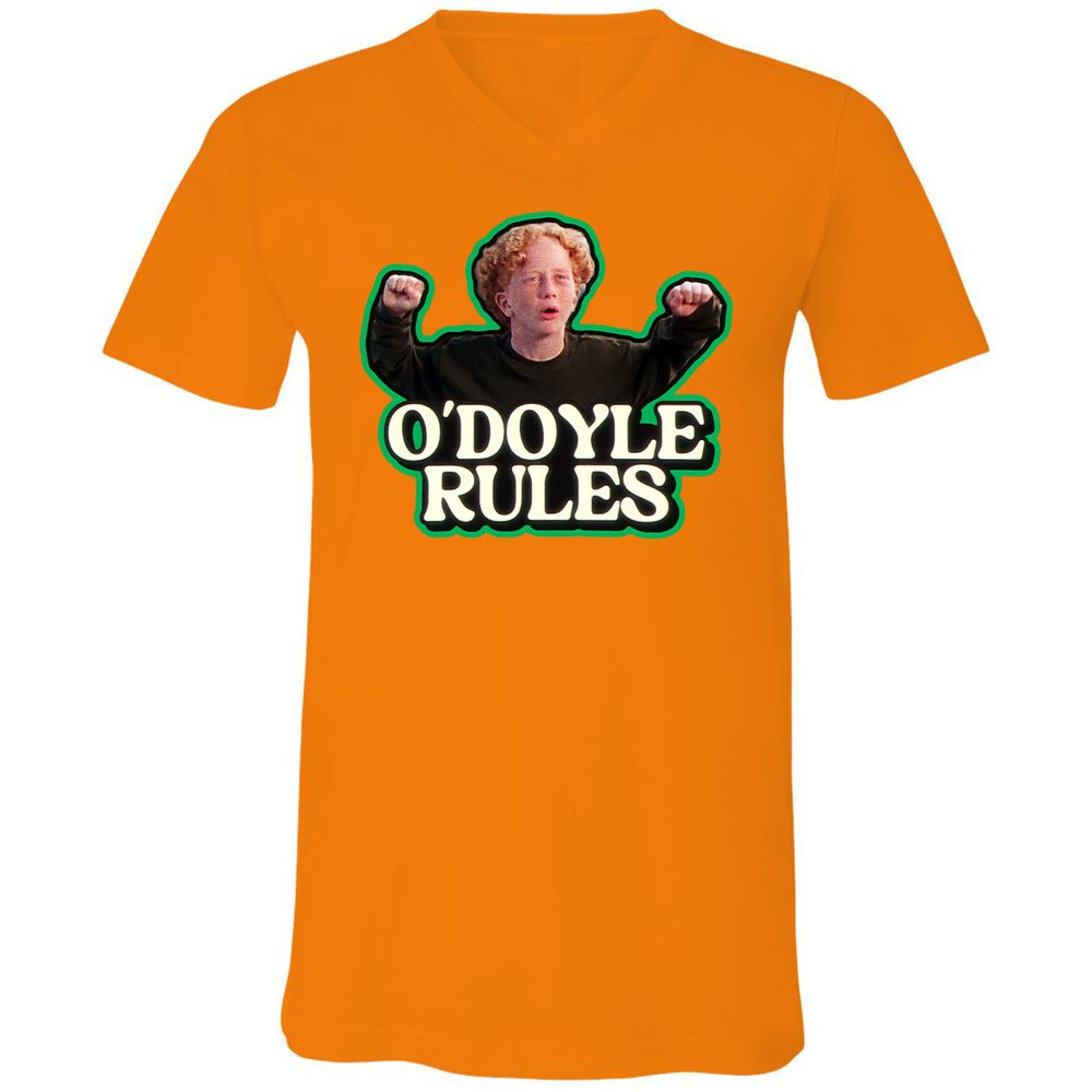 Unisex V-Neck T-Shirt - VYBY2NJC - Orange - 11
