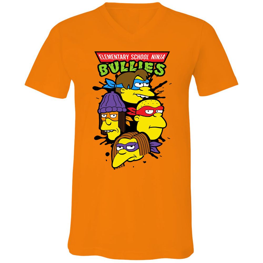 Unisex V-Neck T-Shirt - RTVPKV9W - Orange - 11