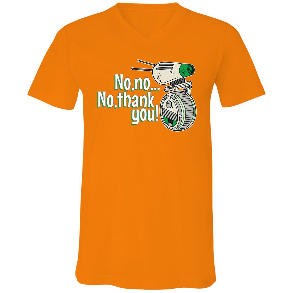 Unisex V-Neck T-Shirt - B8HRMB7P - Orange - 11