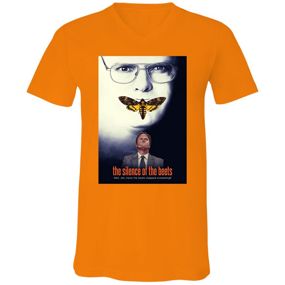 Unisex V-Neck T-Shirt - GX6E1ETV - Orange - 11