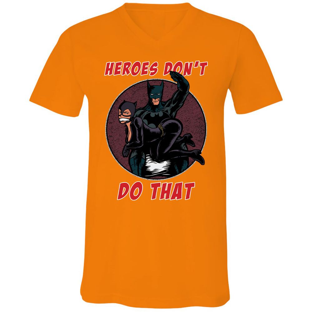 Unisex V-Neck T-Shirt - 69MNRHJ6 - Orange - 11