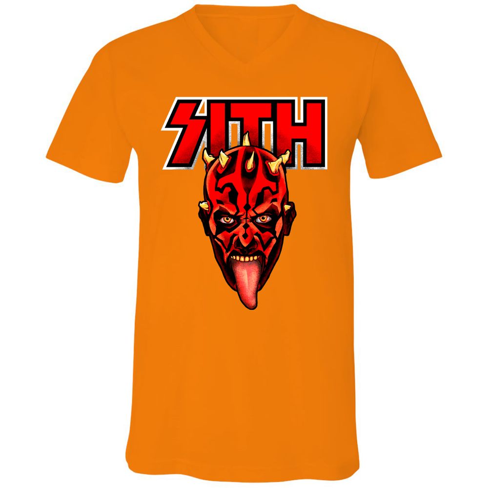 Unisex V-Neck T-Shirt - E74AQC14 - Orange - 11