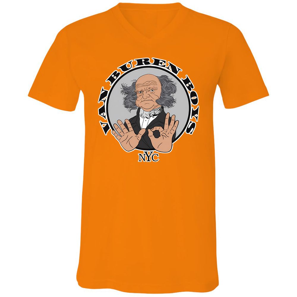 Unisex V-Neck T-Shirt - NEKEJSL3 - Orange - 11