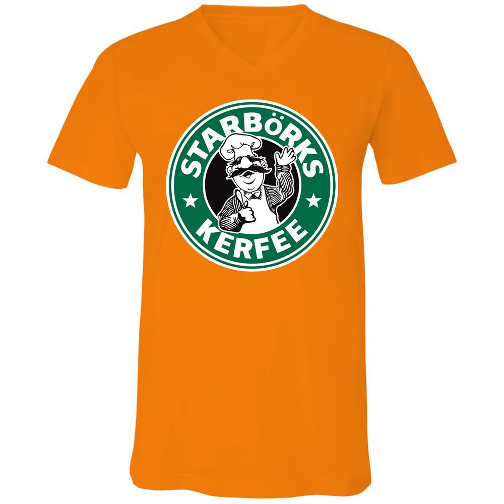 Unisex V-Neck T-Shirt - T8C2C89L - Orange - 11