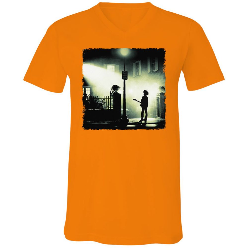 Unisex V-Neck T-Shirt - HYX4YM3F - Orange - 11