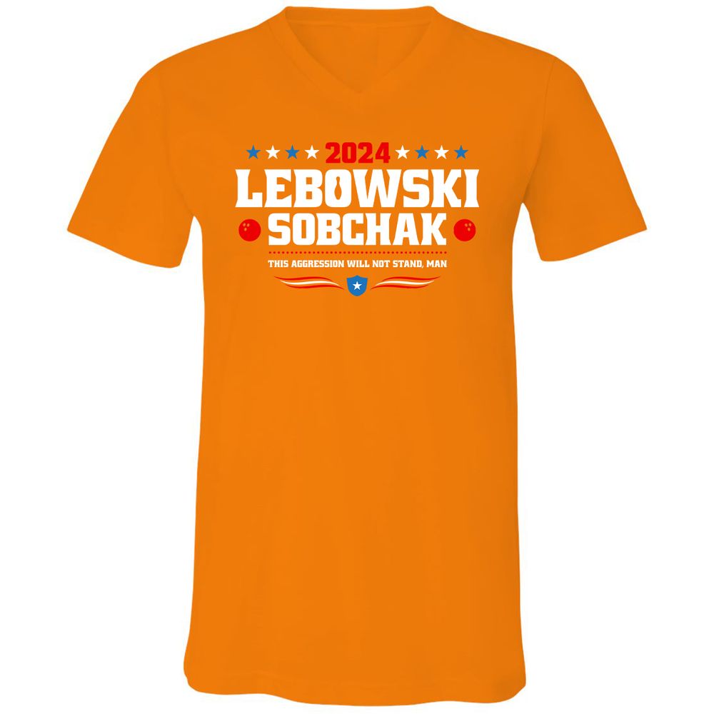 Unisex V-Neck T-Shirt - 6C97EU7V - Orange - 11