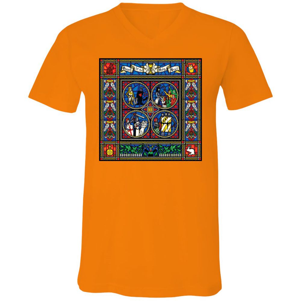 Unisex V-Neck T-Shirt - KNEVTBXA - Orange - 11