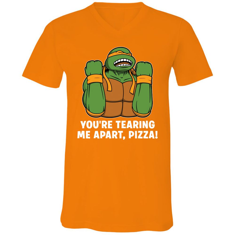 Unisex V-Neck T-Shirt - ABP2TZF6 - Orange - 11