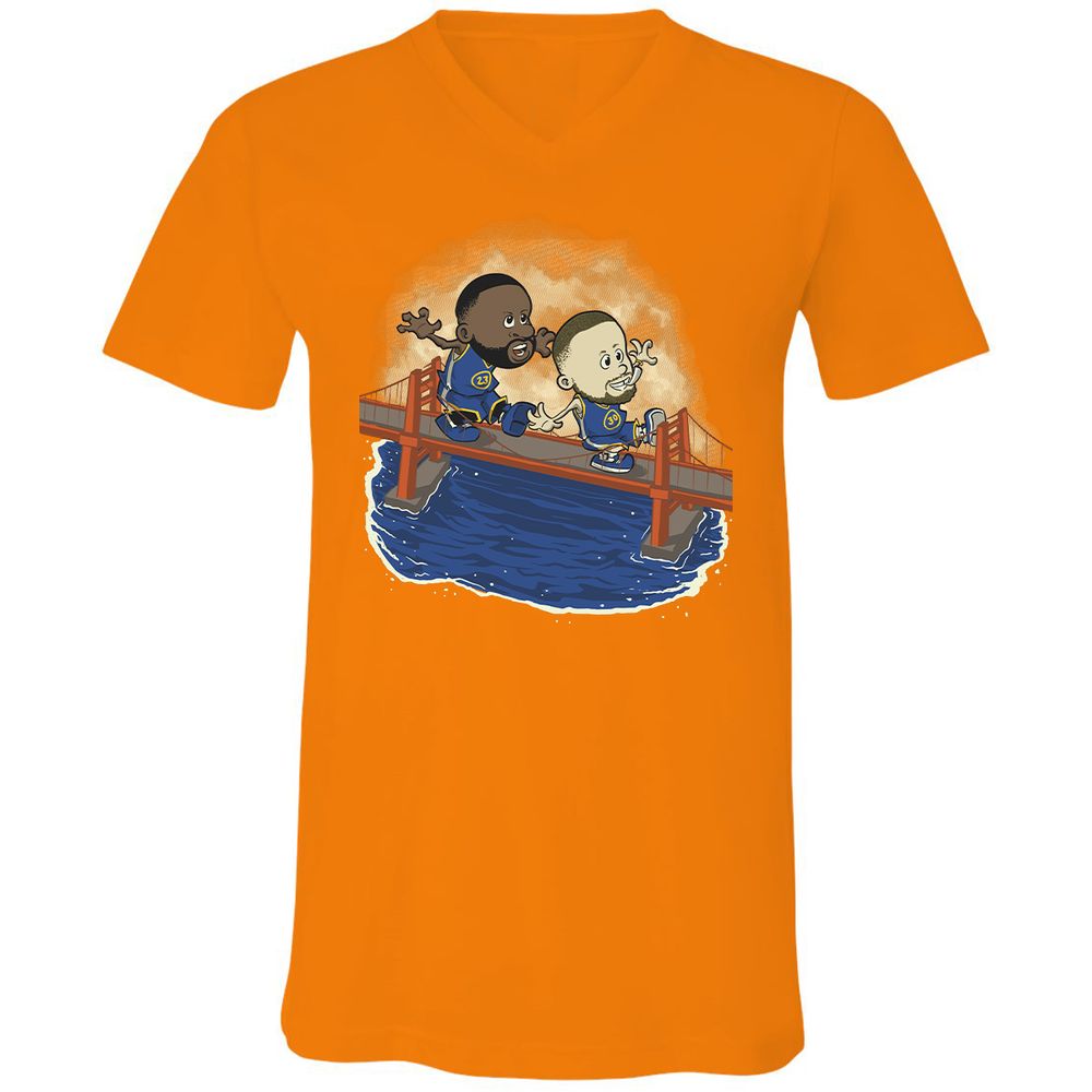 Unisex V-Neck T-Shirt - UJ31YLGE - Orange - 11