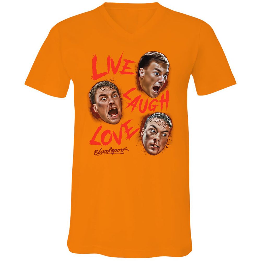 Unisex V-Neck T-Shirt - R1M4EHBV - Orange - 11