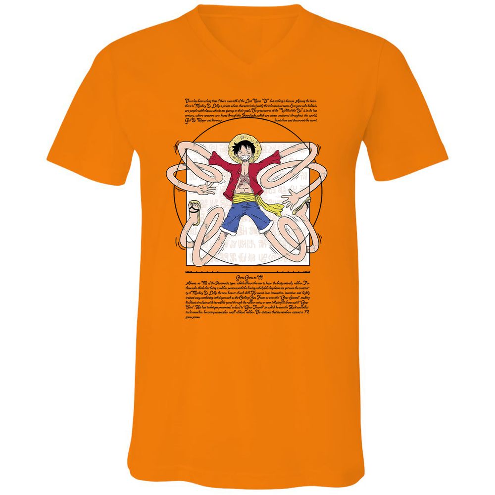 Unisex V-Neck T-Shirt - 29GF38BW - Orange - 11